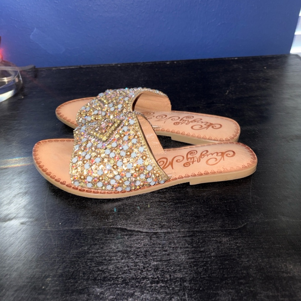 Naughty Monkey Susanna Leather Sandals Sz 10 EUC - Picture 7 of 9